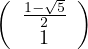 (  1- √5 )
   -2--
    1