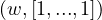 (w,[1,...,1])