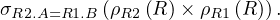 σR2.A=R1.B(ρR2(R) ×ρR1 (R)).
