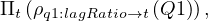 Πt(ρq1:lagRatio→t(Q1 )),
